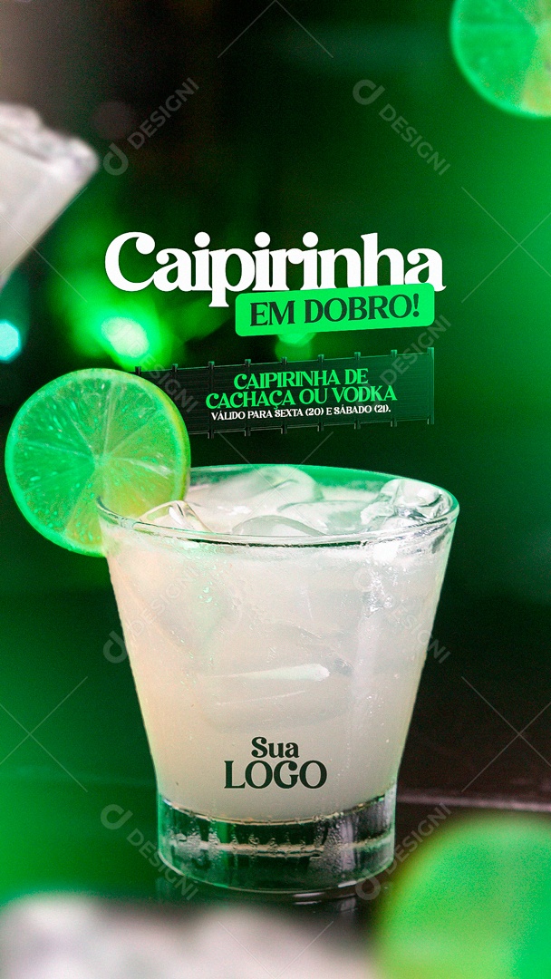 Social Media Caipirinha Em Dobro PSD Editável