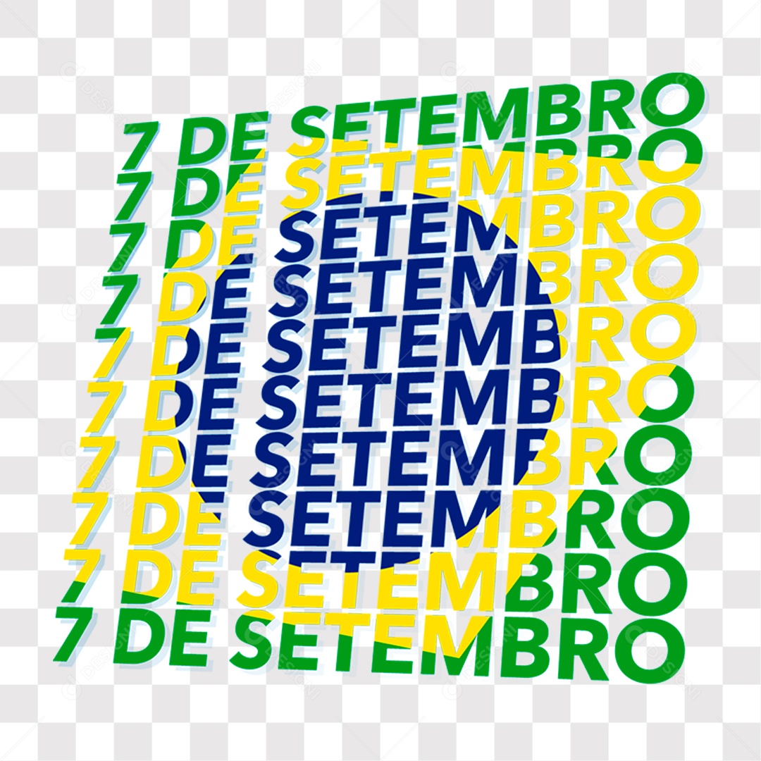 Lettering 7 De Setembro EPS + PNG