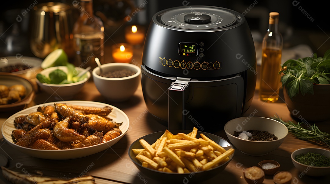 Batatas fritas feitas na airfryer