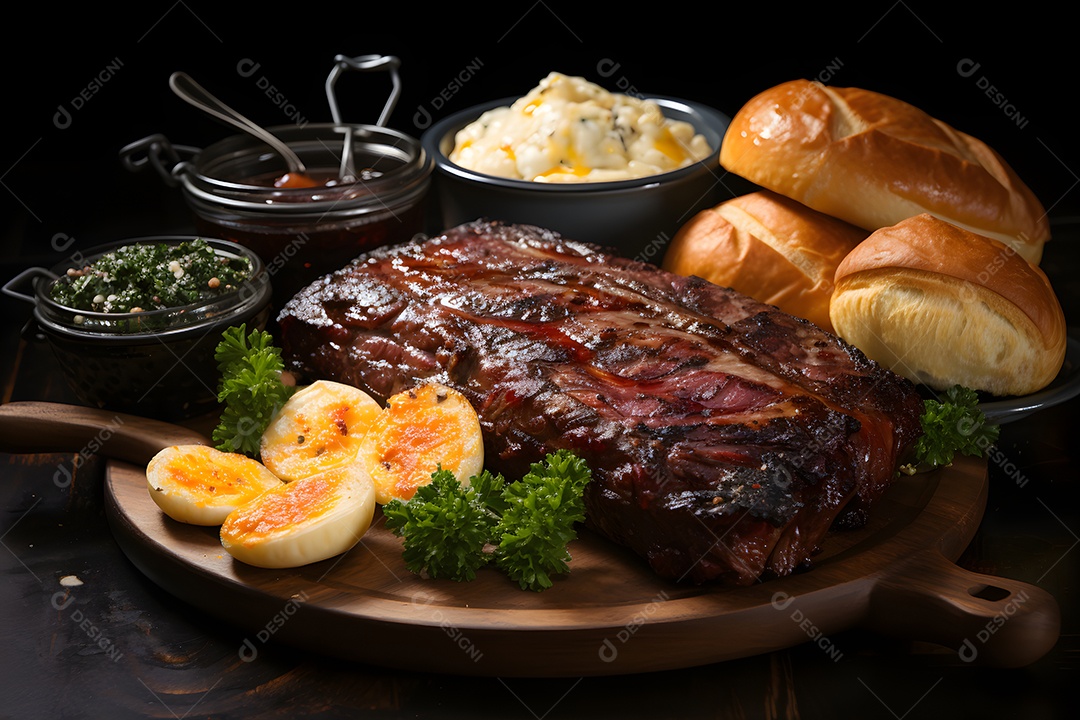 Deliciosa refeição sobre a mesa