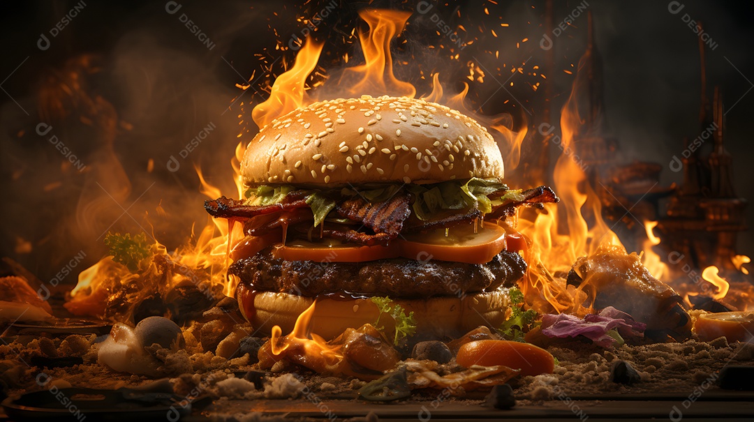 Delicioso lanche suculento