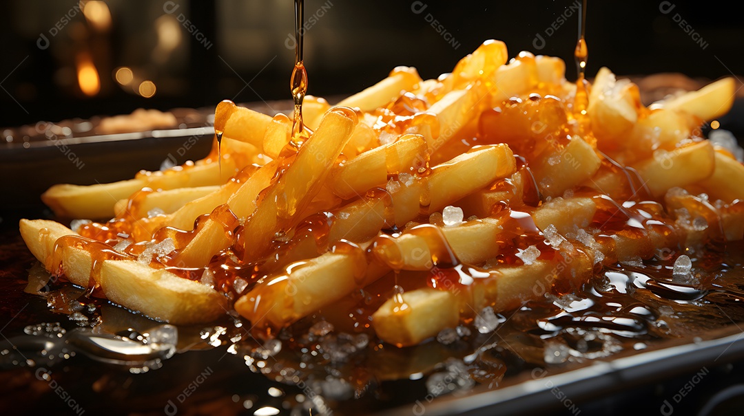 Deliciosas batatas fritas crocantes