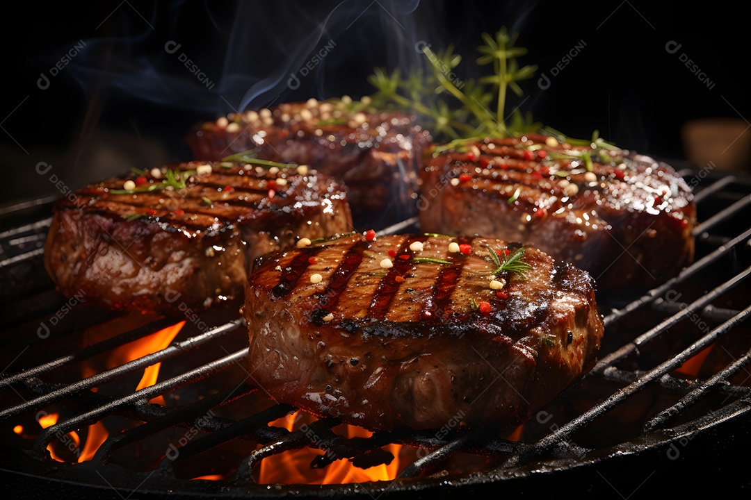 Deliciosos hamburgueres grelhados