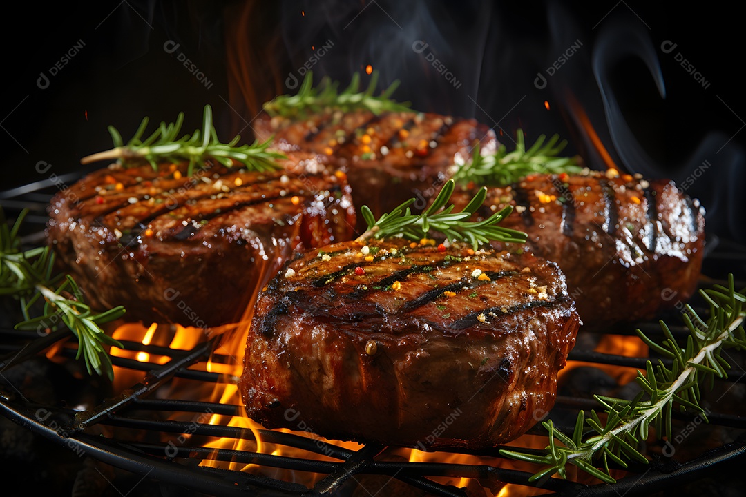 Deliciosos hamburgueres grelhados