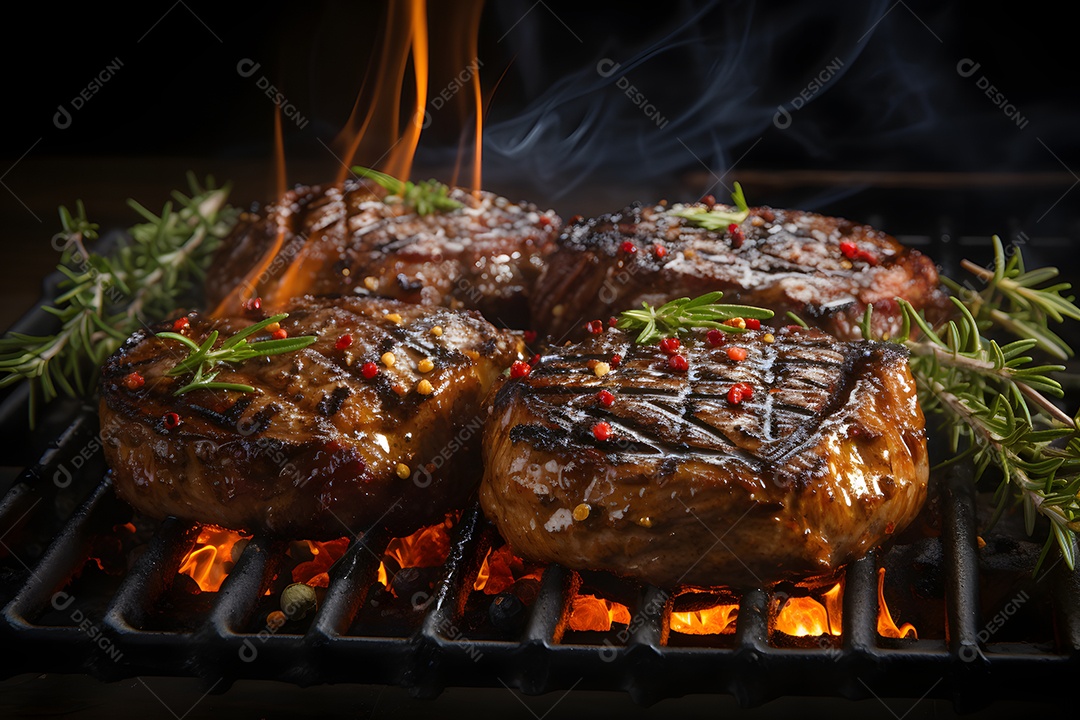 Deliciosos hamburgueres grelhados