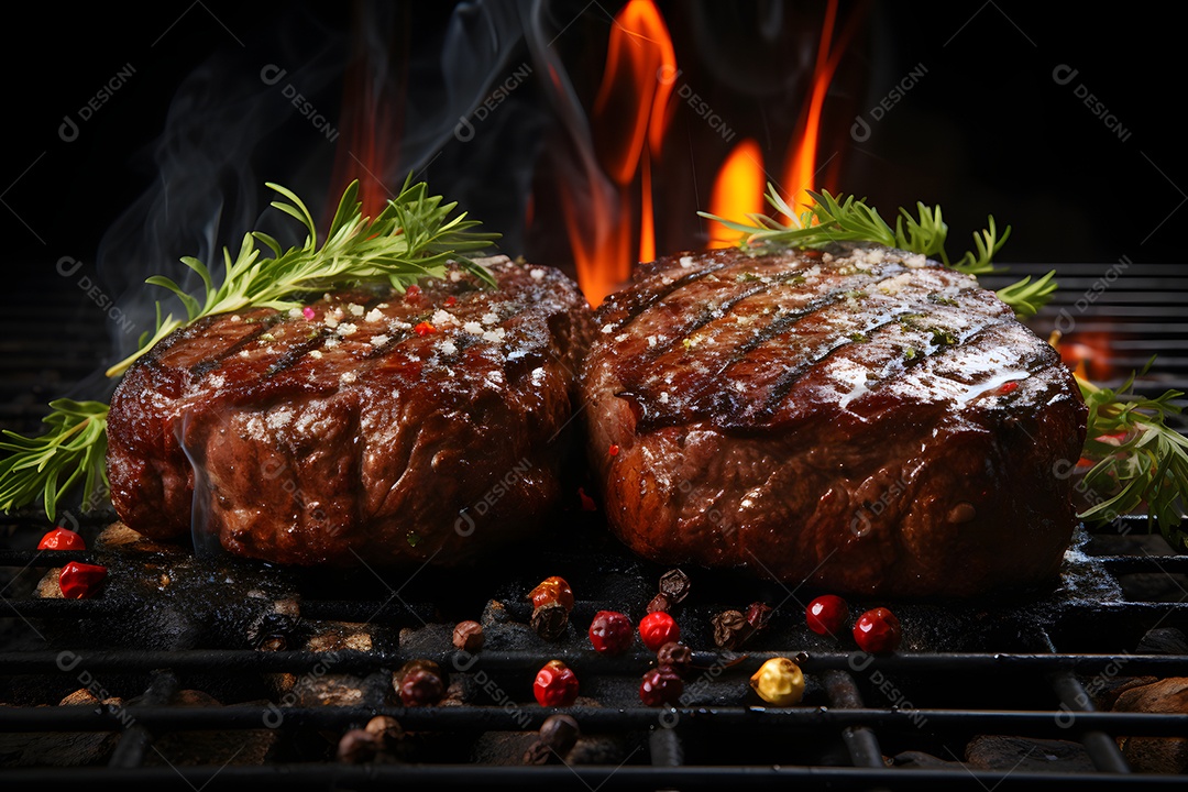 Deliciosos hamburgueres grelhados