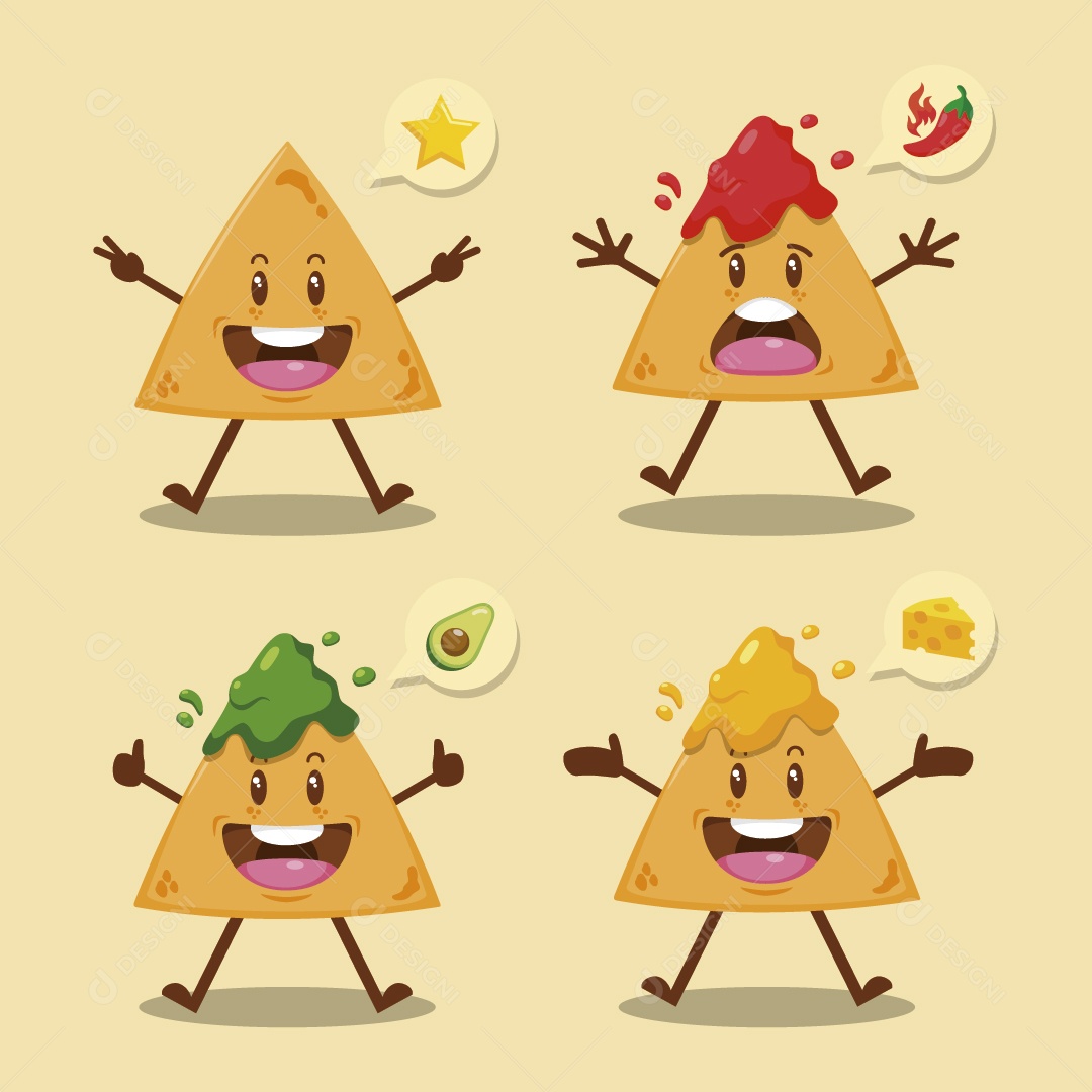 Nachos Ilustração Vetor EPS