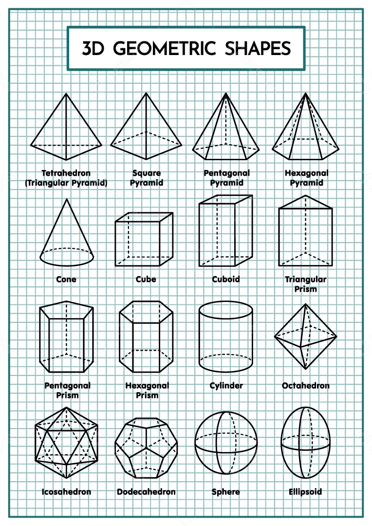 Conjunto de Formas Geométricas Ilustração Vetor EPS