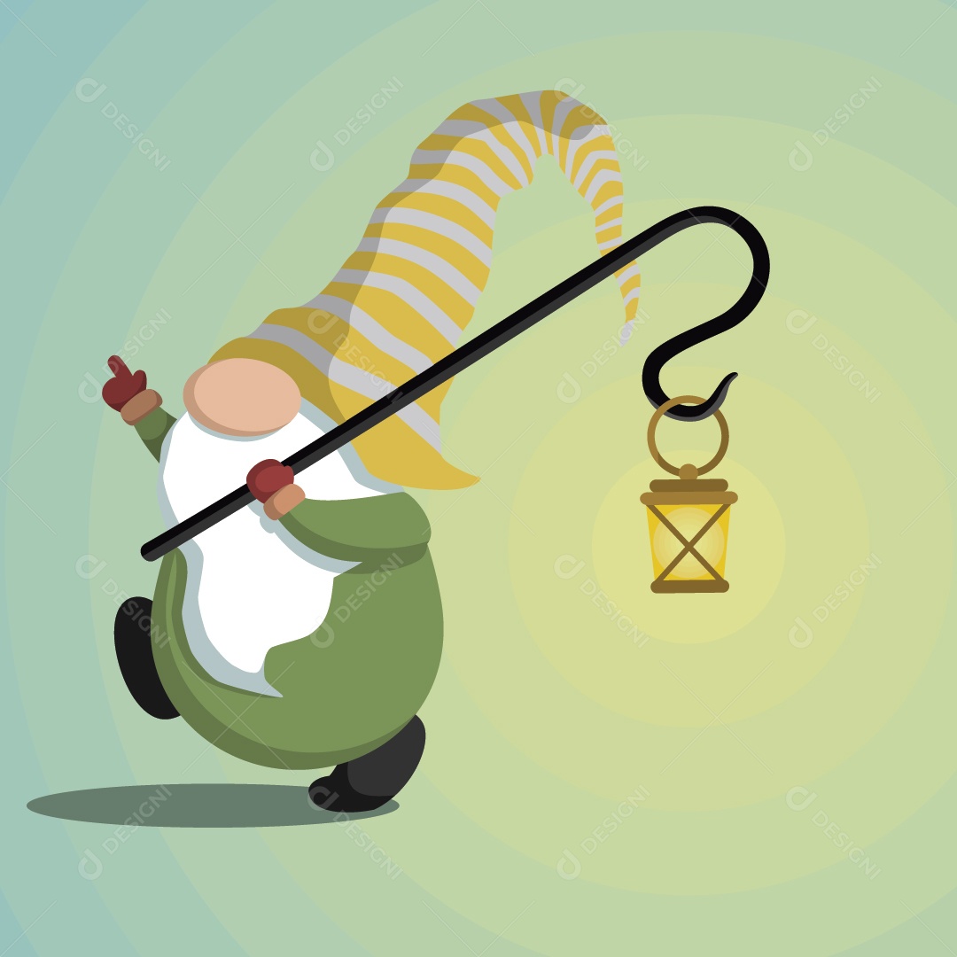 Gnomo Personagem Ilustração Vetor EPS