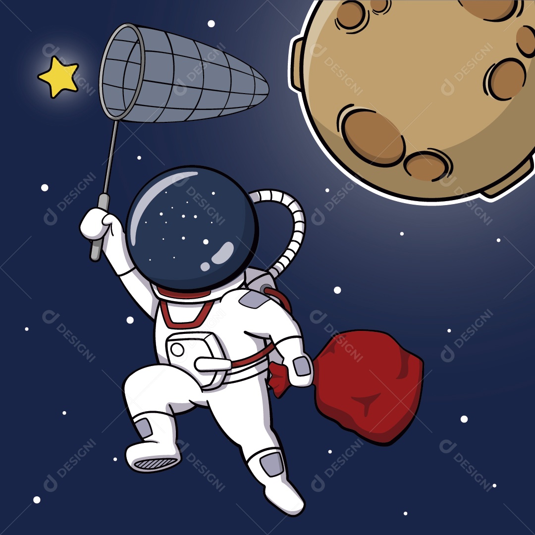 Astronauta Ilustração Vetor EPS