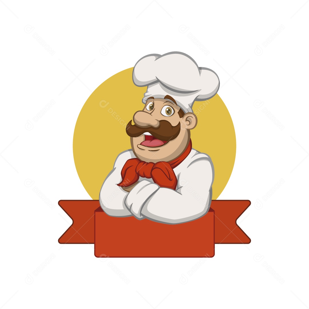Cozinheiro Personagem Ilustração Vetor EPS
