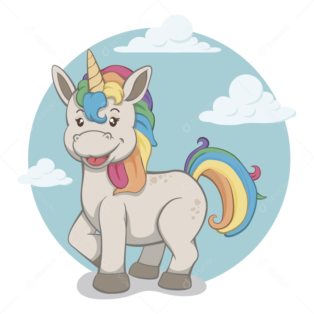 Pônei Personagem Ilustração Vetor EPS