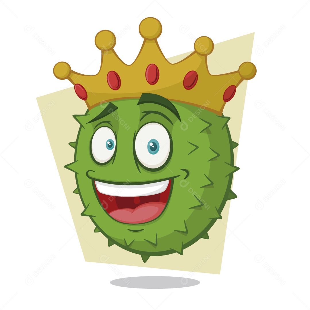 Durian King Personagem Ilustração Vetor EPS