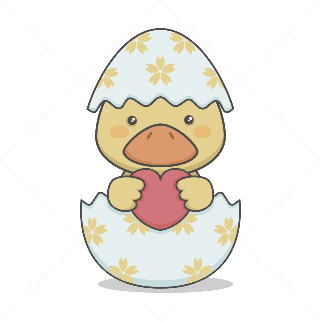 Pato da Páscoa Ilustração Vetor EPS