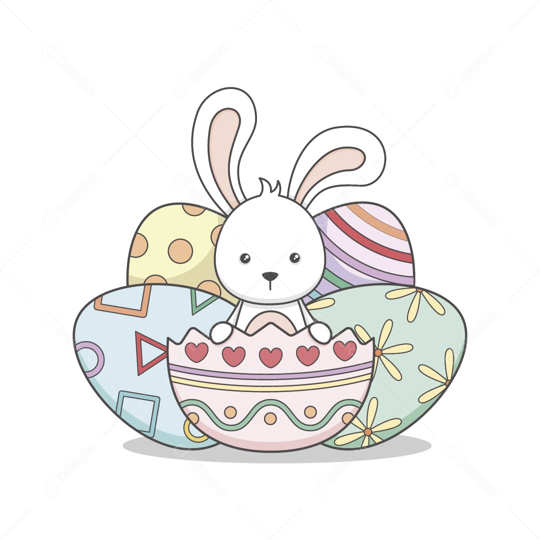 Coelho da Páscoa Ilustração Vetor EPS