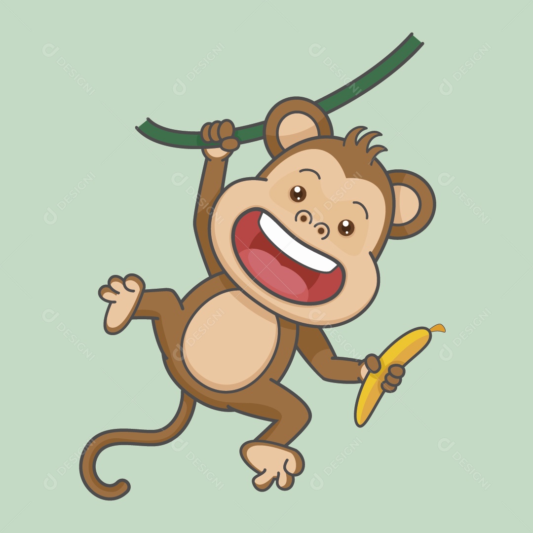 Macaco Ilustração Vetor EPS