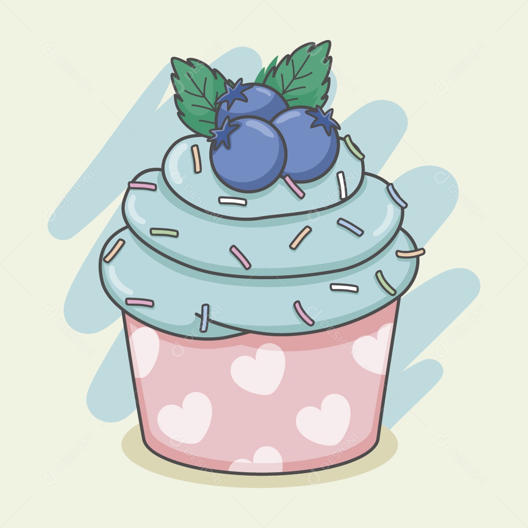 Cupcake Ilustração Vetor EPS