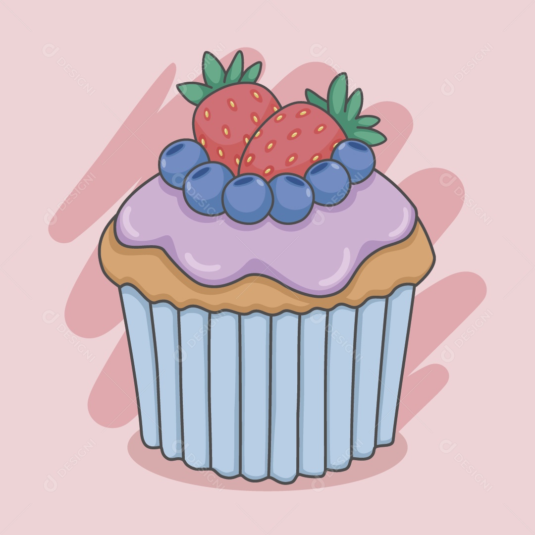 Cupcake Ilustração Vetor EPS