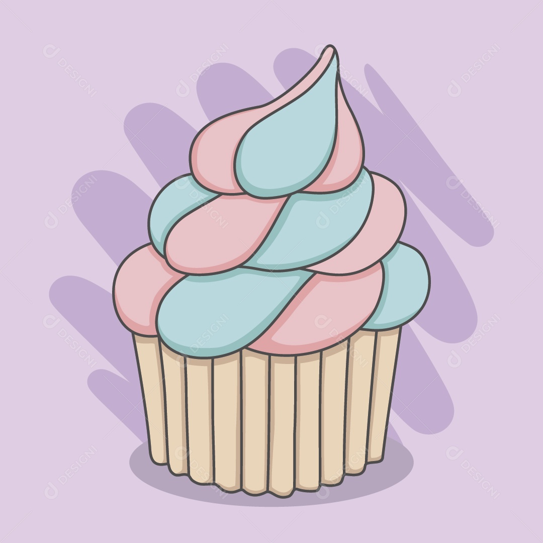 Cupcake Ilustração Vetor EPS
