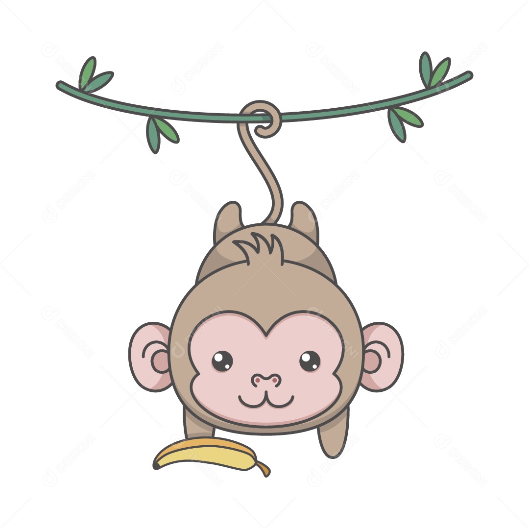 Macaco Ilustração Vetor EPS