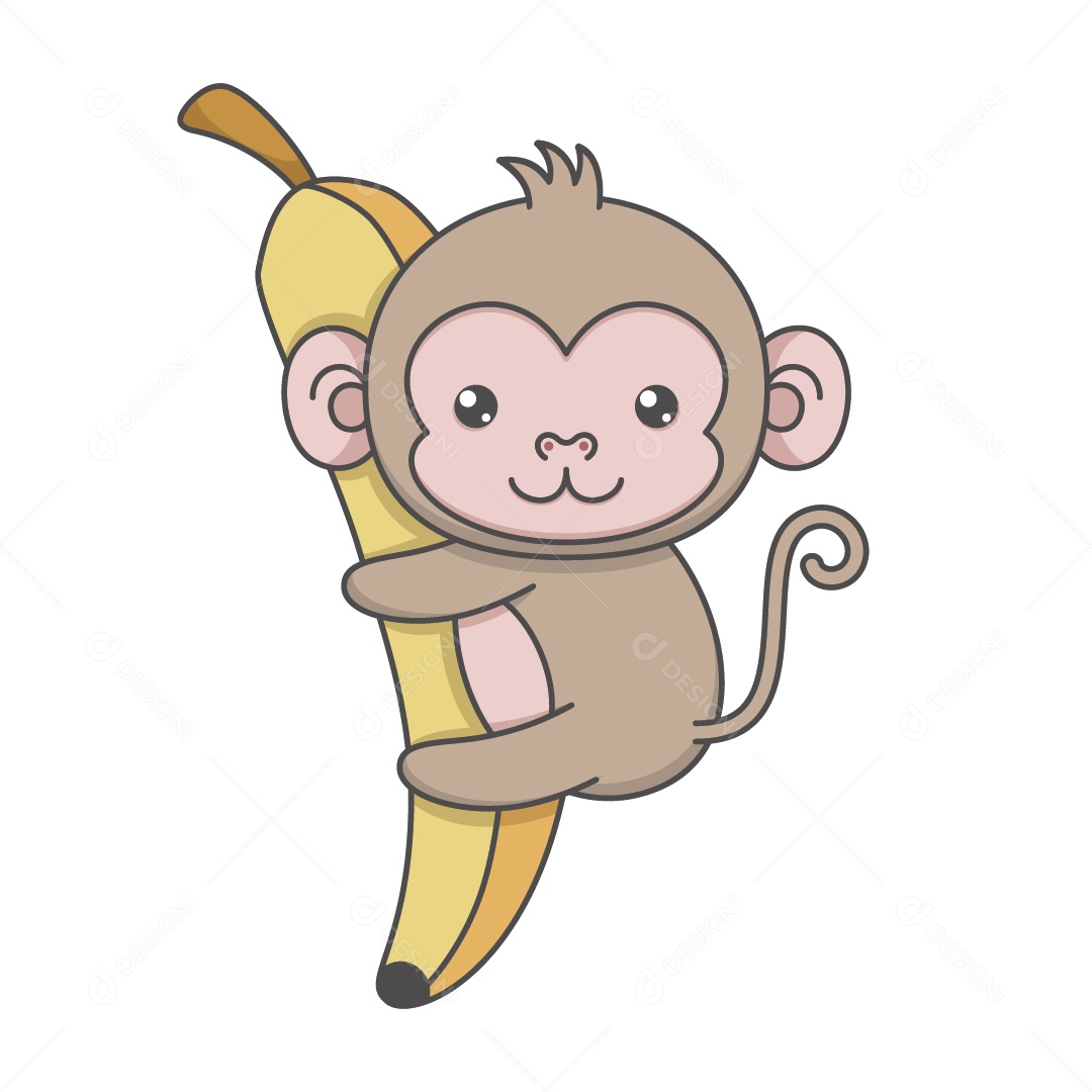 Macaco Ilustração Vetor EPS