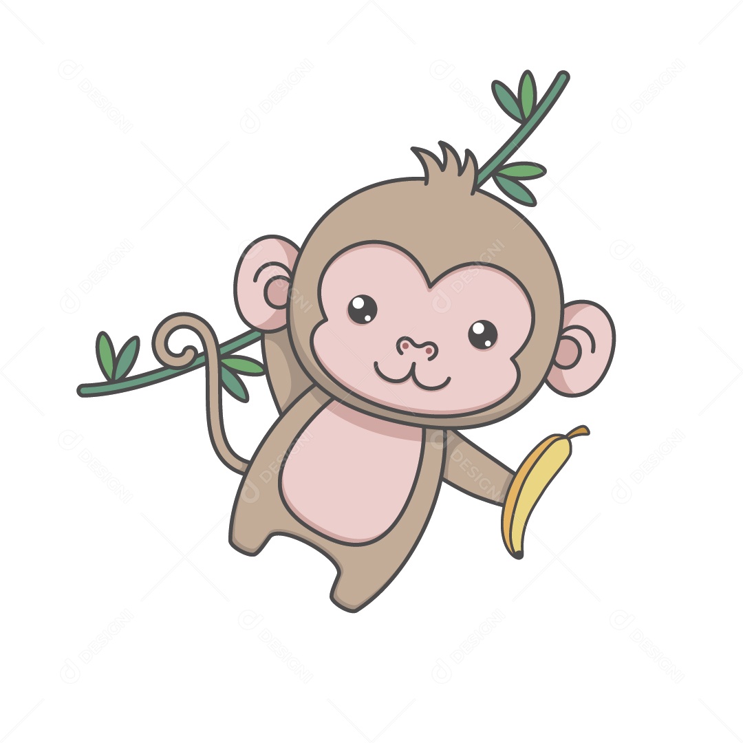 Macaco Ilustração Vetor EPS