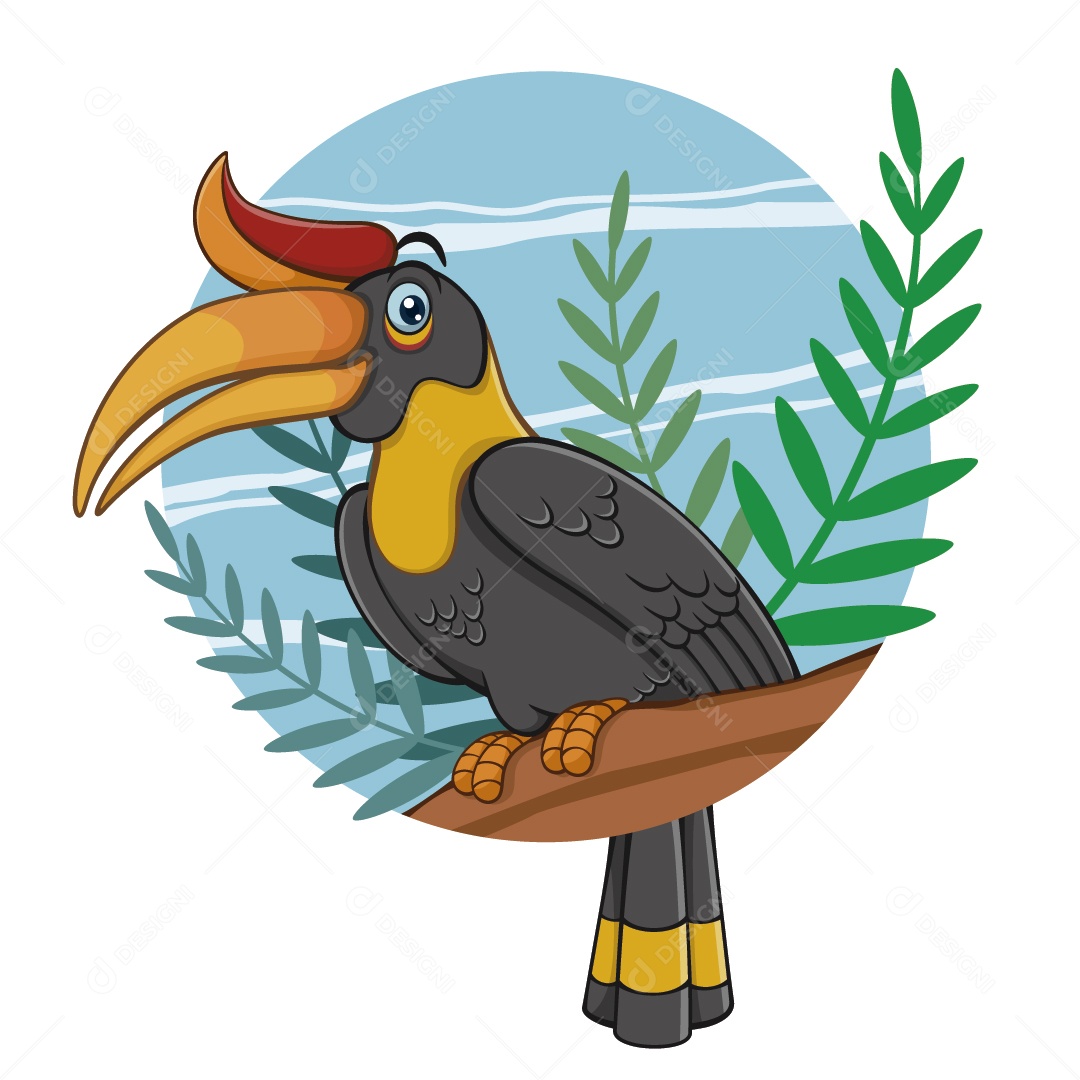 Tucano Personagem Ilustração Vetor EPS