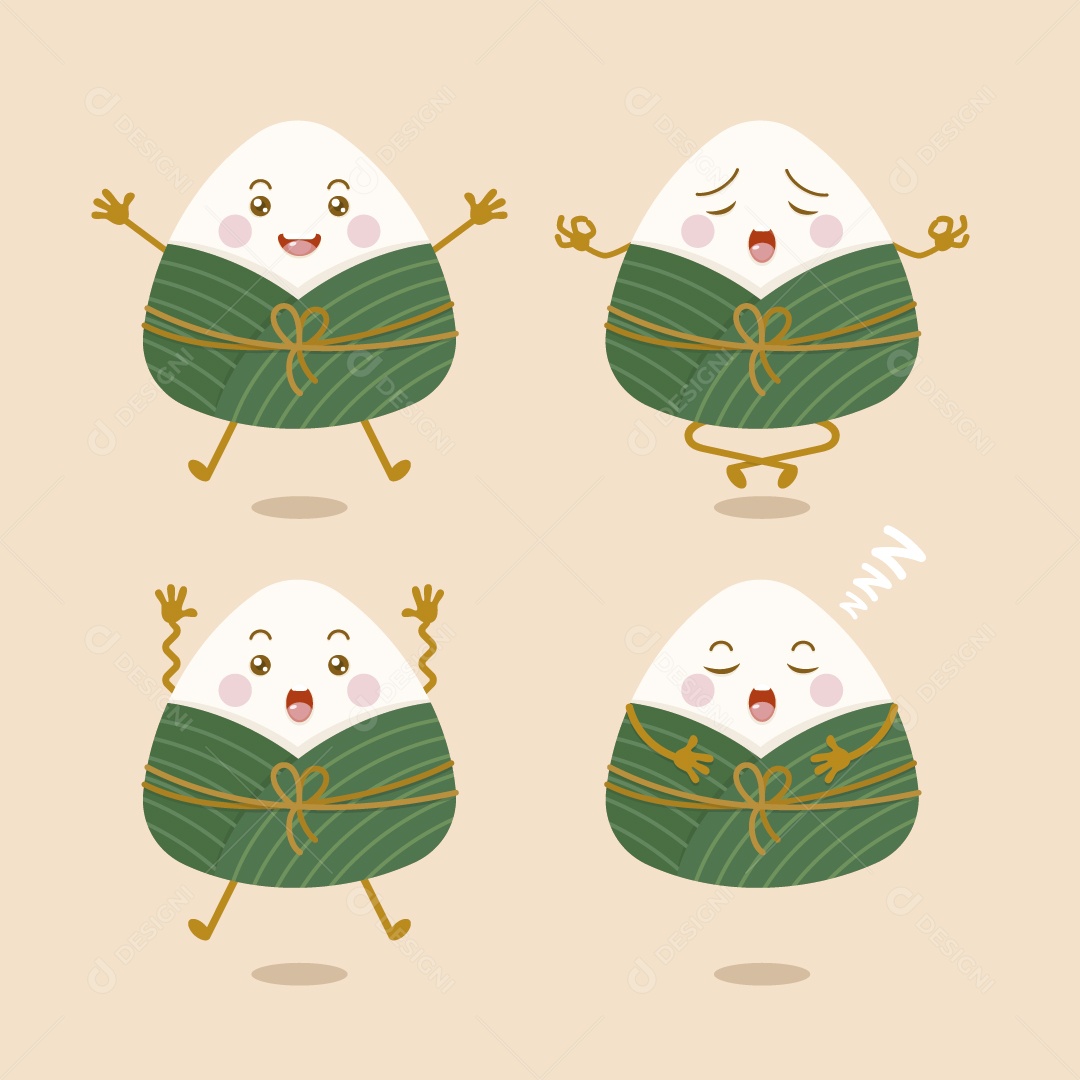 Bolinho de Arroz Ilustração Vetor EPS