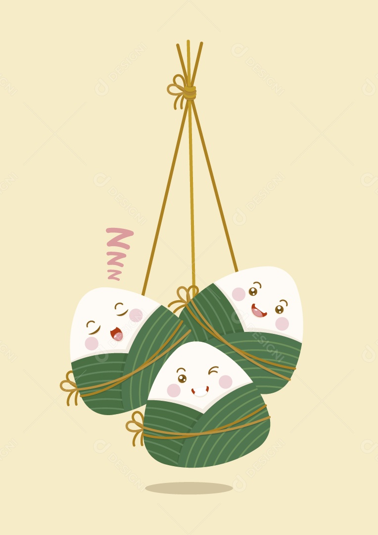 Bolinho de Arroz Ilustração Vetor EPS