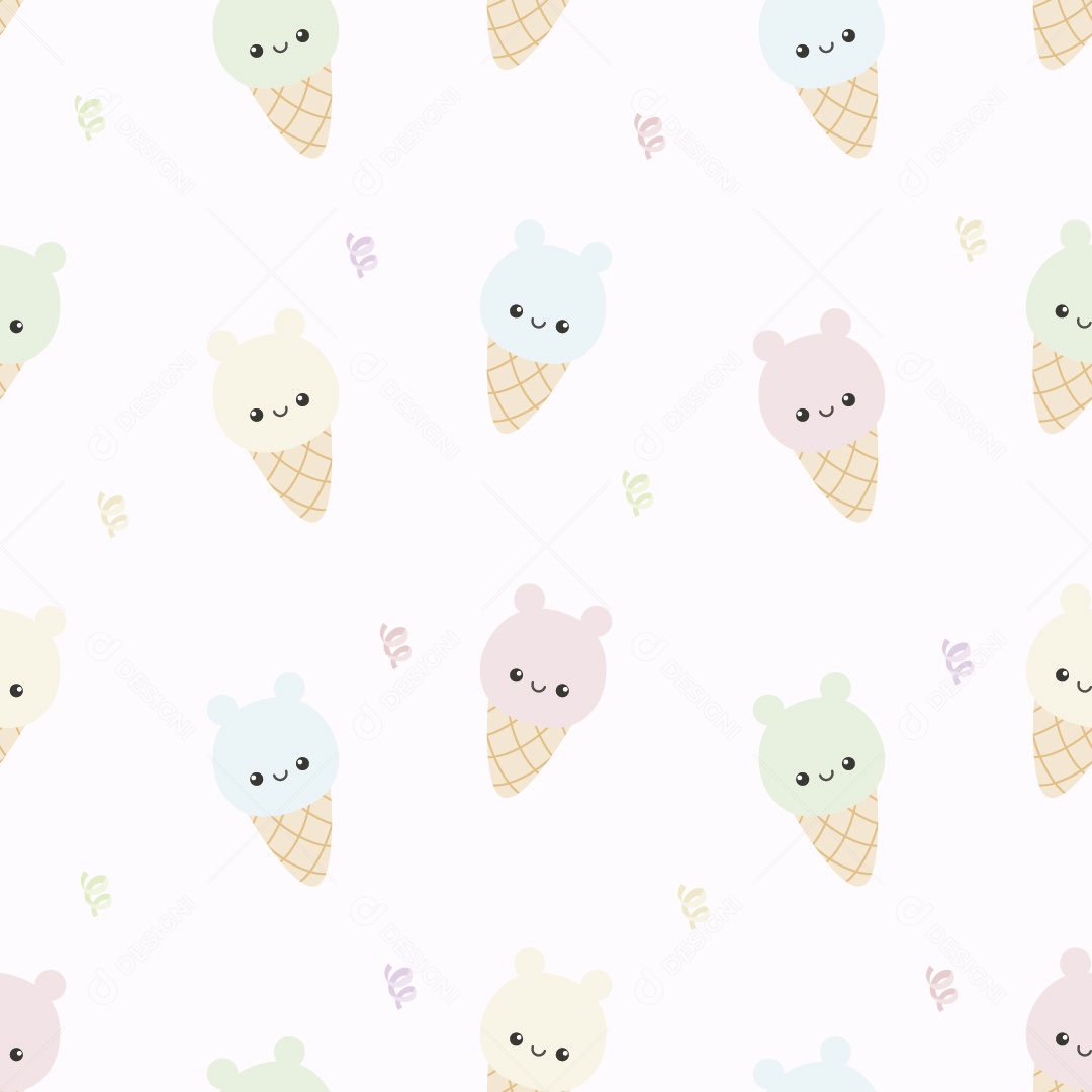 Padrão de Sorvete Ilustração Vetor EPS