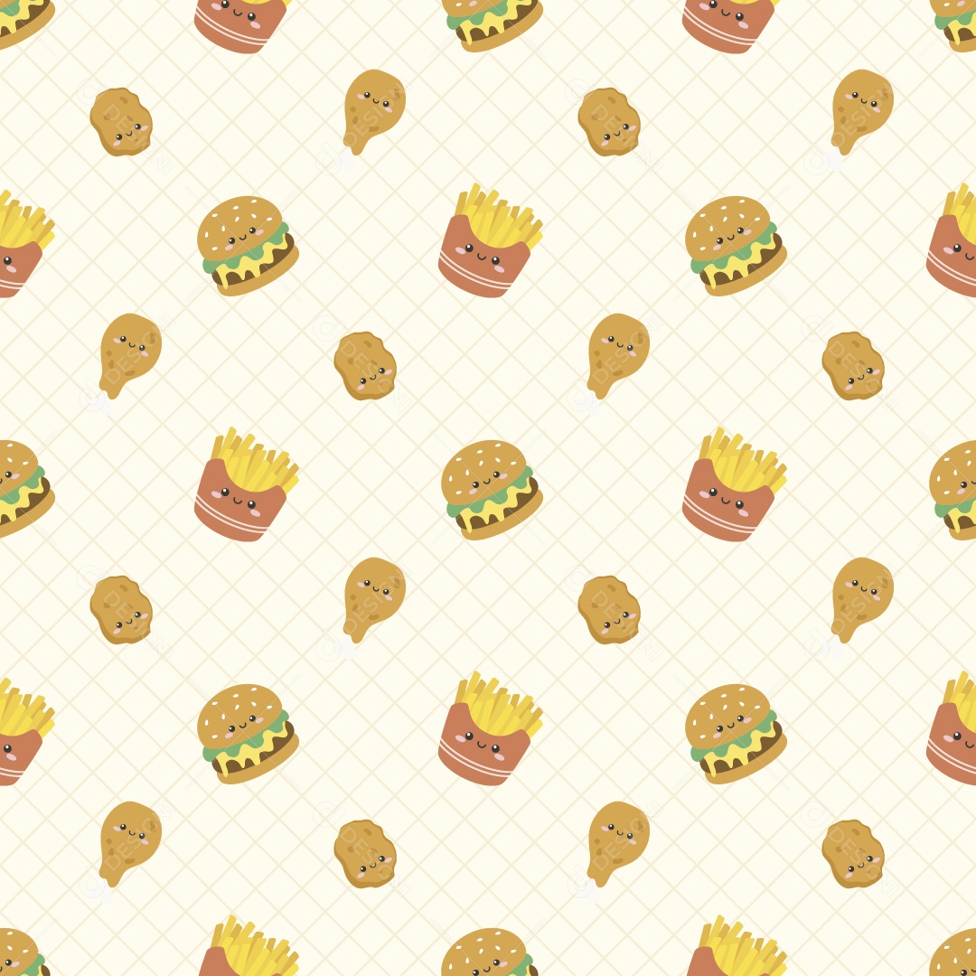 Padrão de Lanches Ilustração Vetor EPS