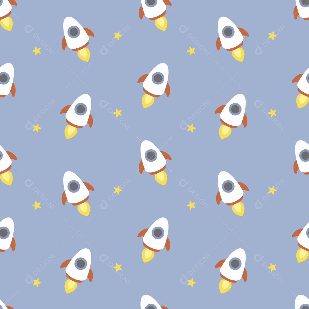 Padrão de Foguete Ilustração Vetor EPS