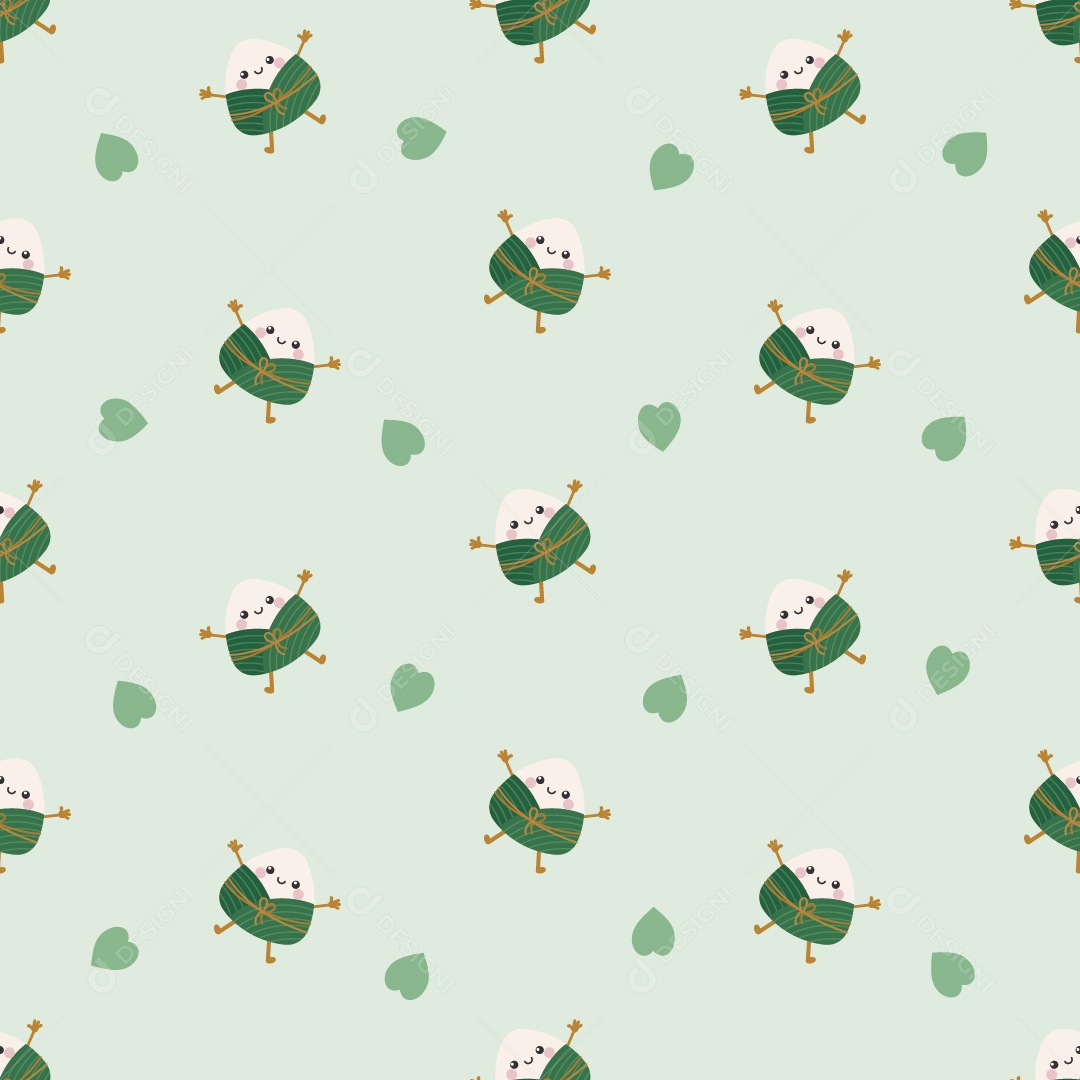 Padrão de Bolo de Arroz Ilustração Vetor EPS