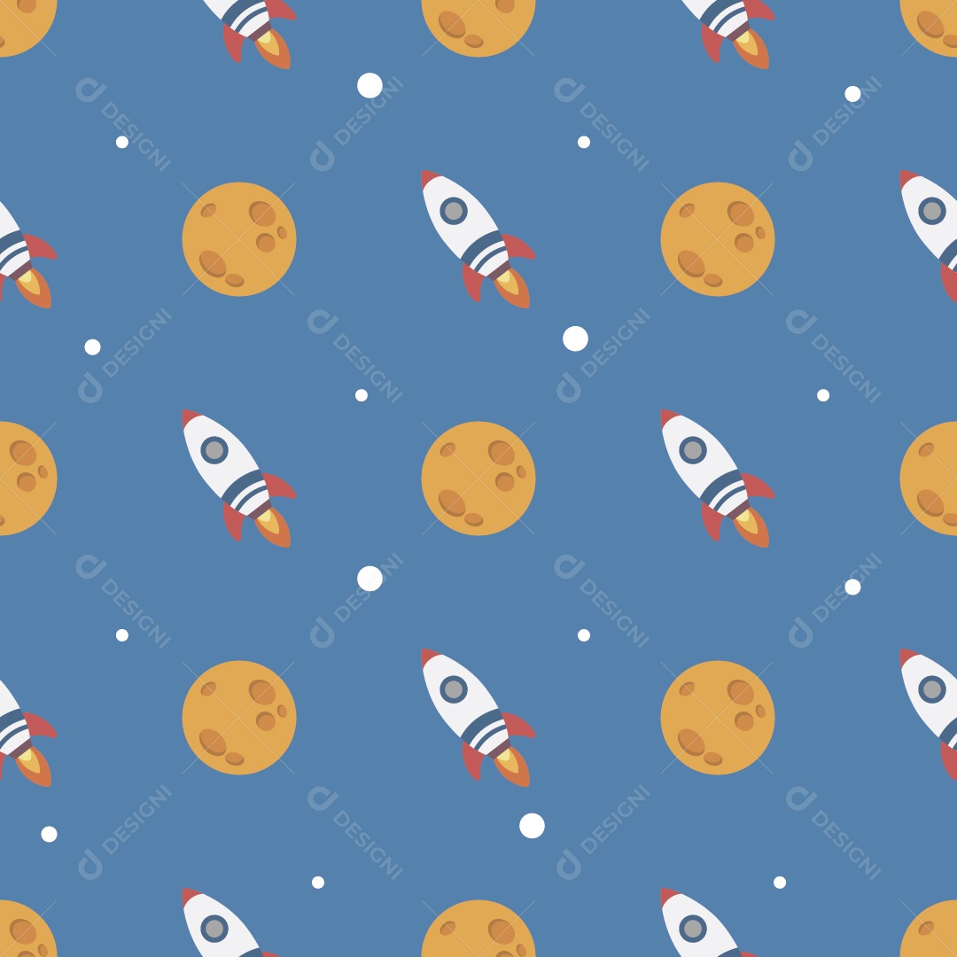 Padrão de Foguete Ilustração Vetor EPS