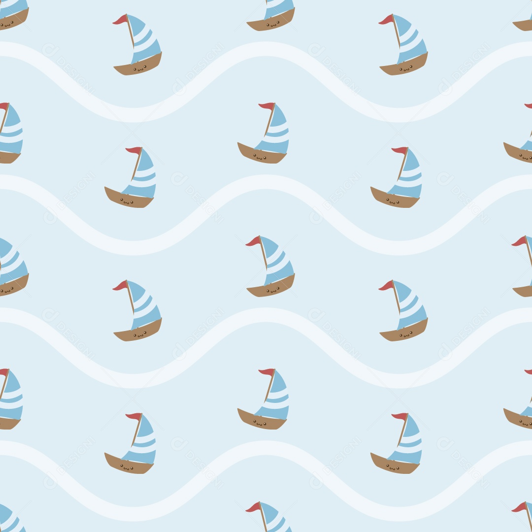 Padrão de Barcos Ilustração Vetor EPS