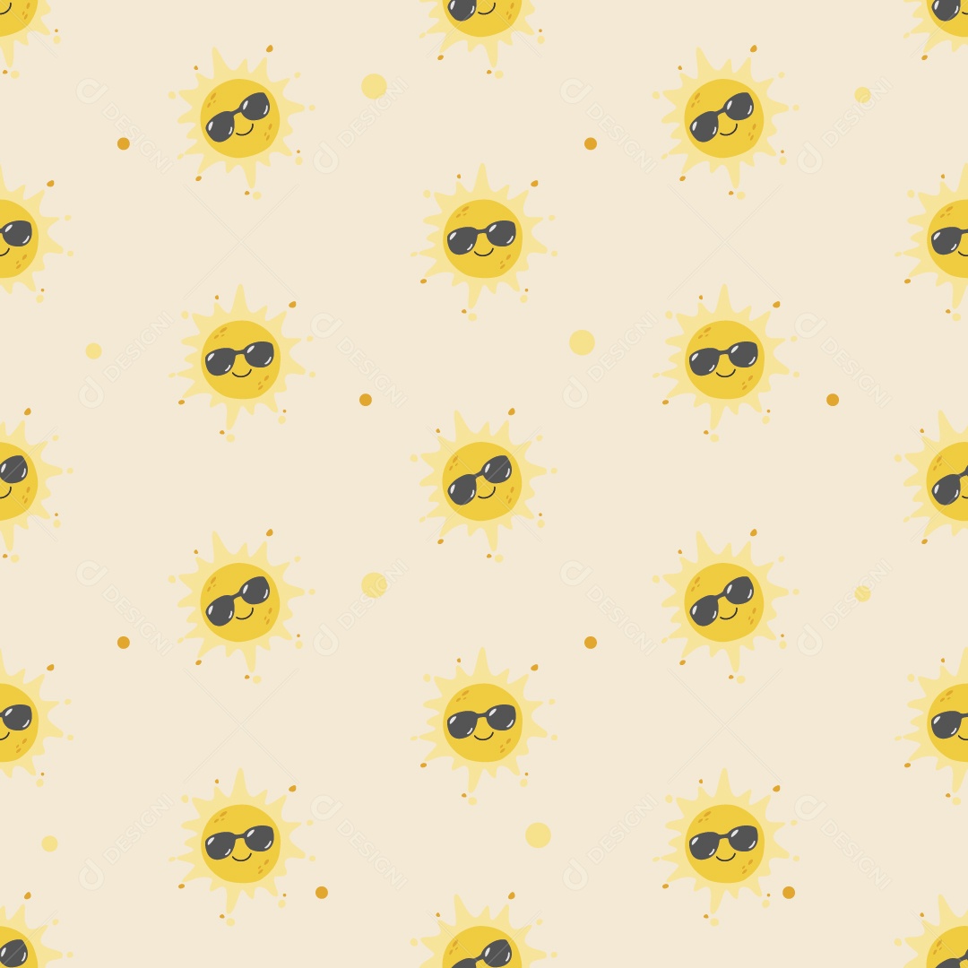 Padrão de Sol Ilustração Vetor EPS