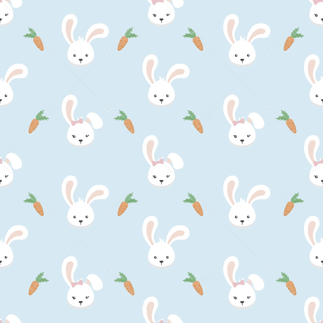Padrão de Coelho Ilustração Vetor EPS