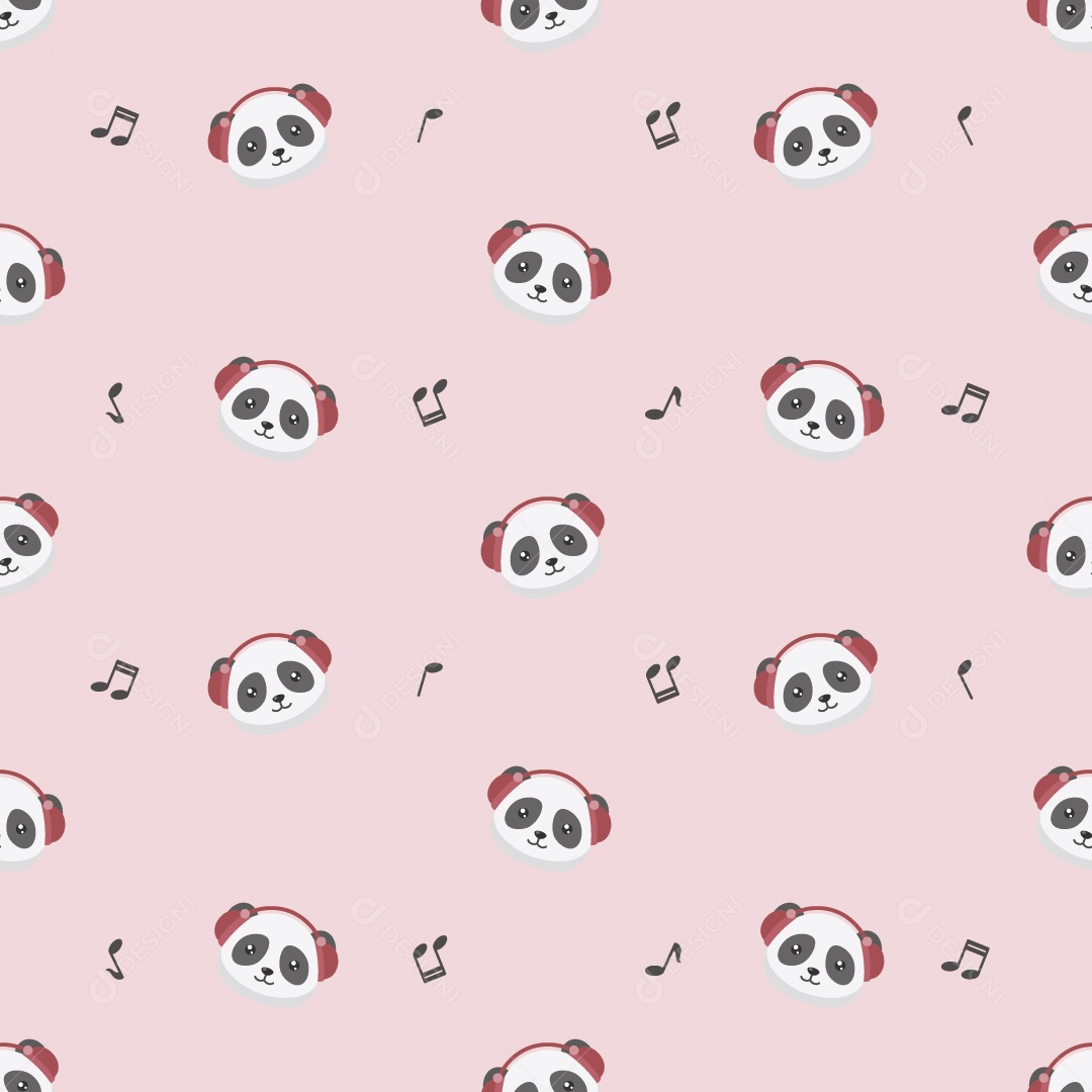 Padrão de Panda Ilustração Vetor EPS