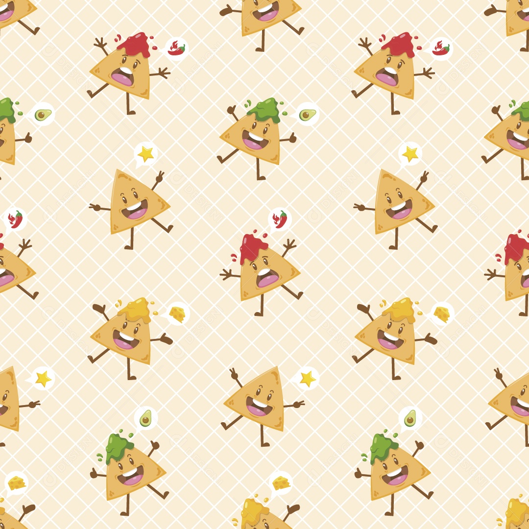 Padrão de Comida Ilustração Vetor EPS