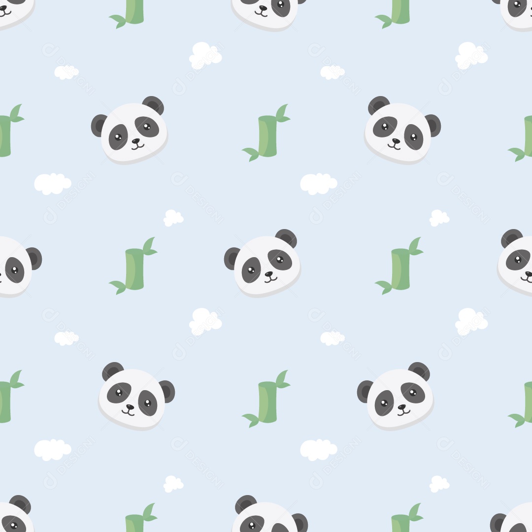 Padrão de Panda Ilustração Vetor EPS