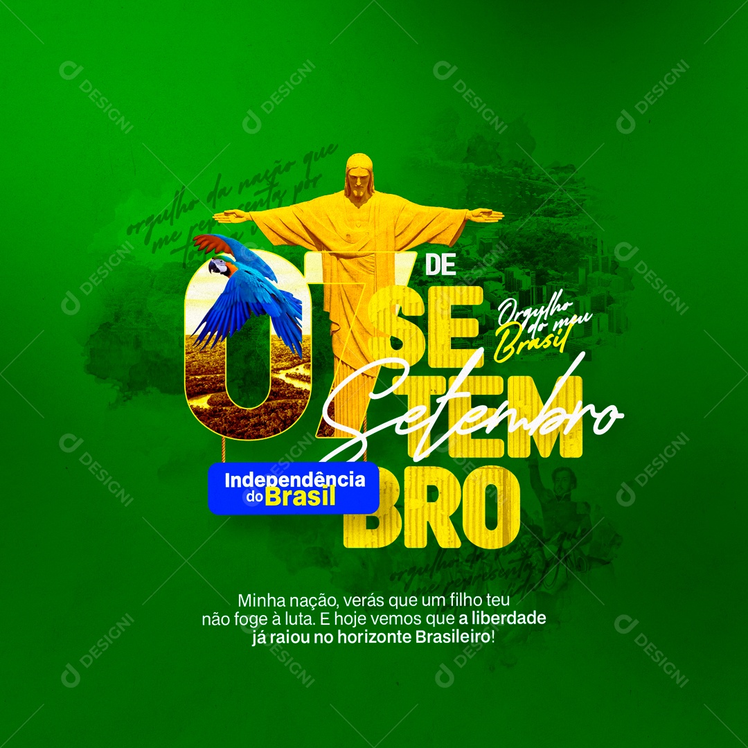 Orgulho Do Meu Brasil 07 De Setembro Social Media PSD Editável
