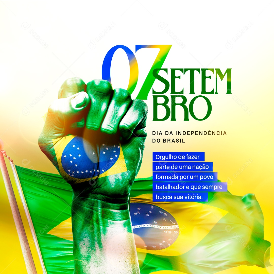 Brazil's Independence Day September 07 Editable Social Media PSD