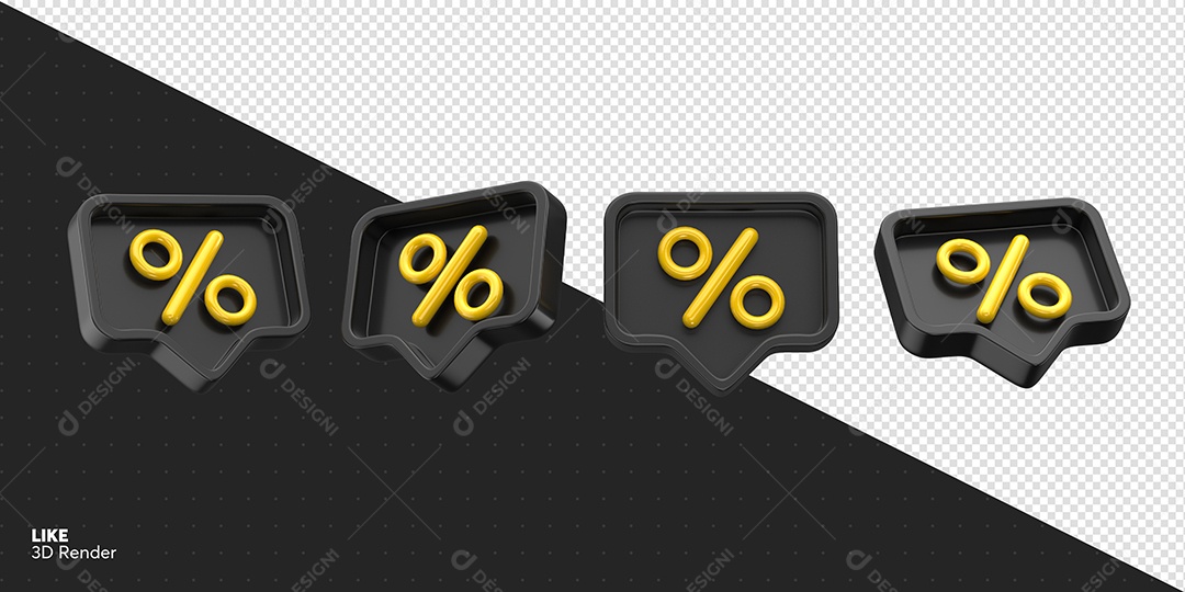 Elemento Porcentagem 3D Composição PSD