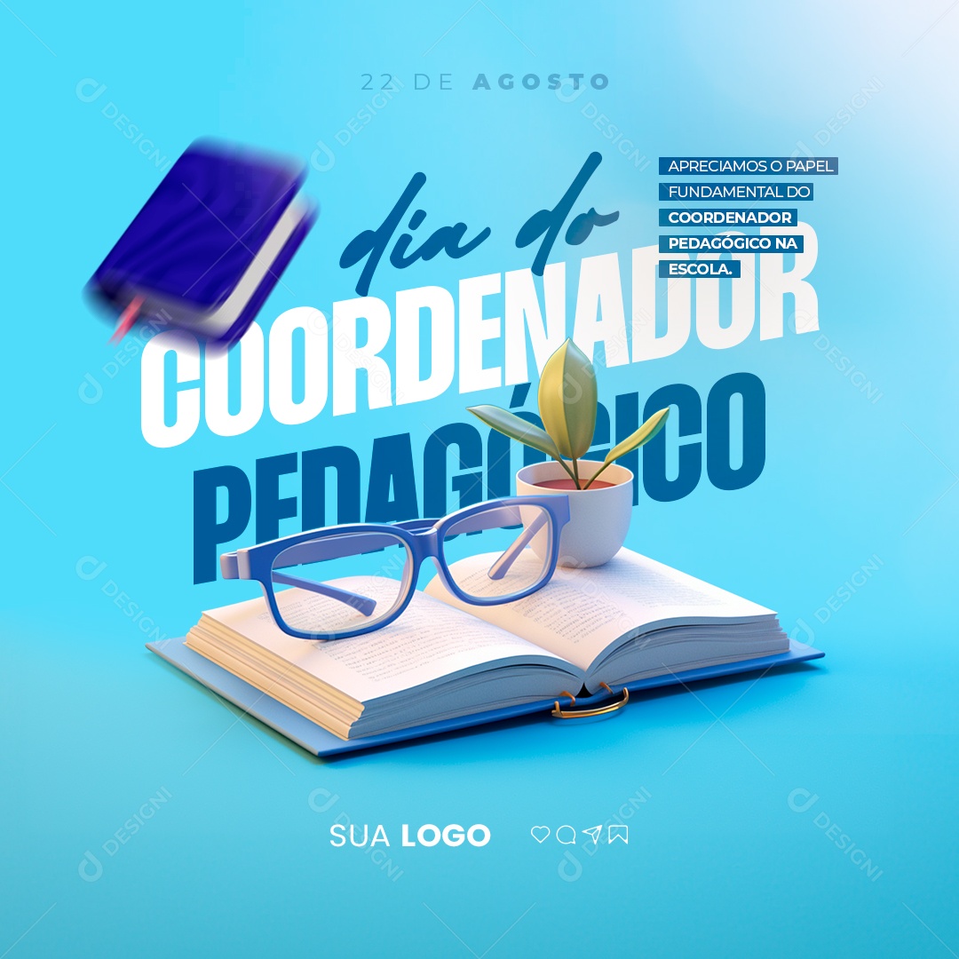 Dia Do Coordenador Pedagógico Apreciamos o Papel Fundamental Social Media PSD Editável