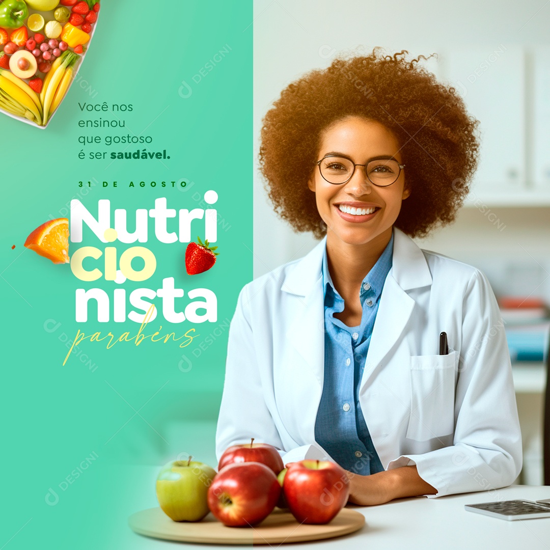 Dia Do Nutricionista 31 De Agosto Social Media PSD Editável