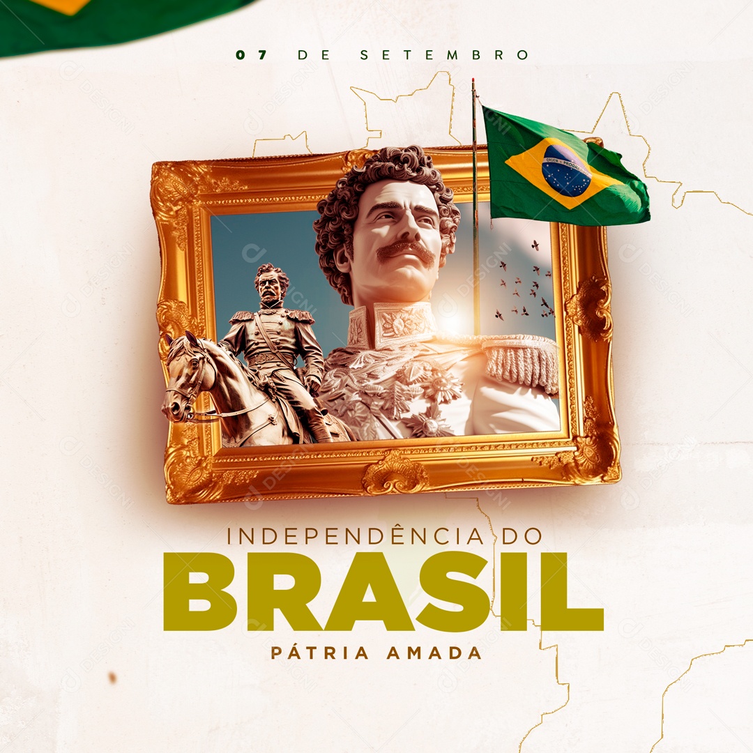 Social Media Independência Do Brasil Pátria Amada PSD Editável