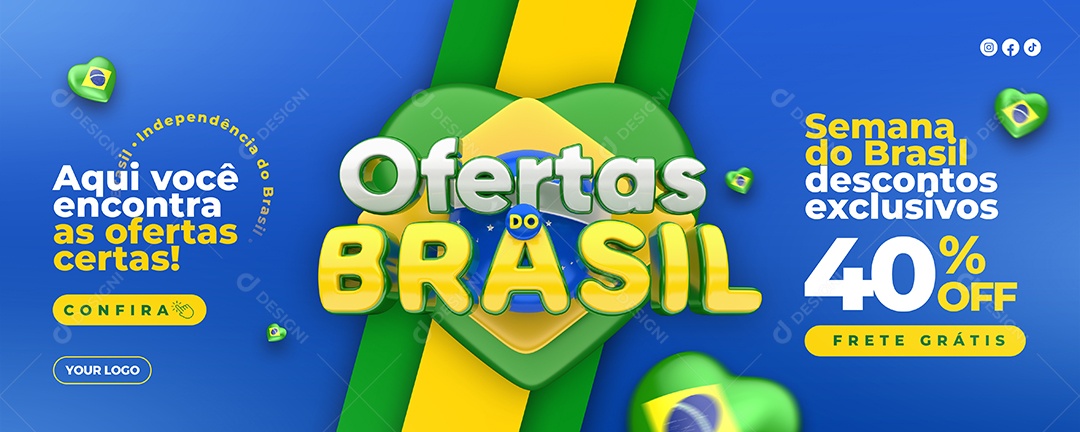 Ofertas do Brasil Carrossel Social Media PSD Editável
