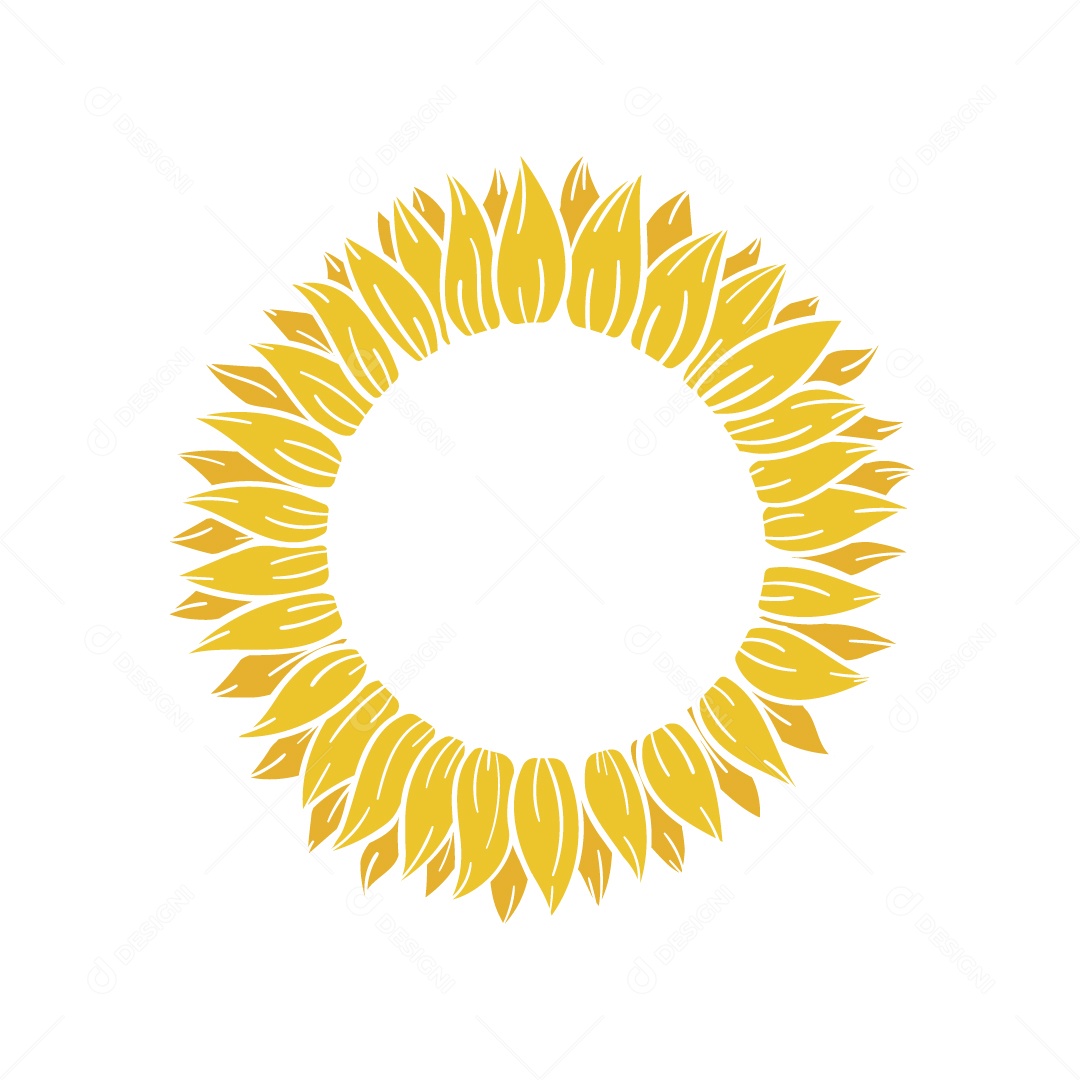 Flor Girassol Ilustração Vetor EPS
