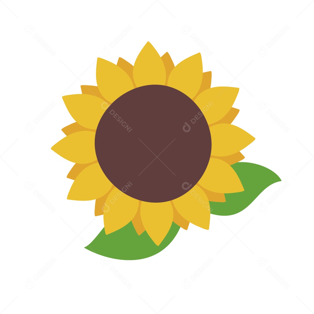 Flor Girassol Ilustração Vetor EPS
