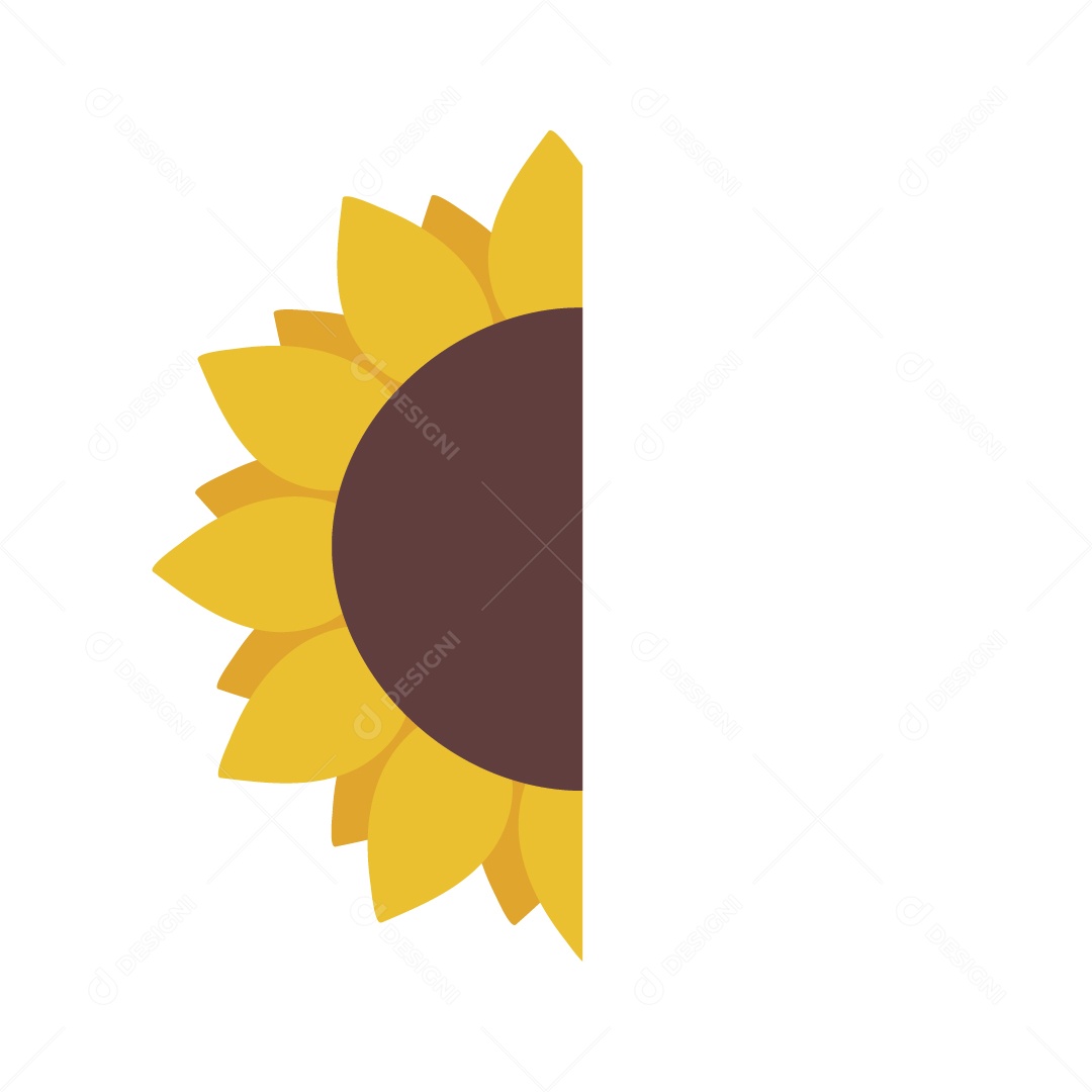 Flor Girassol Ilustração Vetor EPS